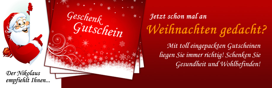 Schenken Sie zu Weihnachten einen Gutschein